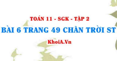 Bài 6 trang 49 Toán 11 Tập 2 Chân trời sáng tạo